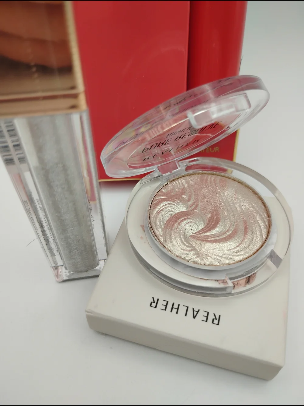 RealHer Shimmer Highlighter & Shimmer Liquid Eyeshadow With Yes Merci Fragrance